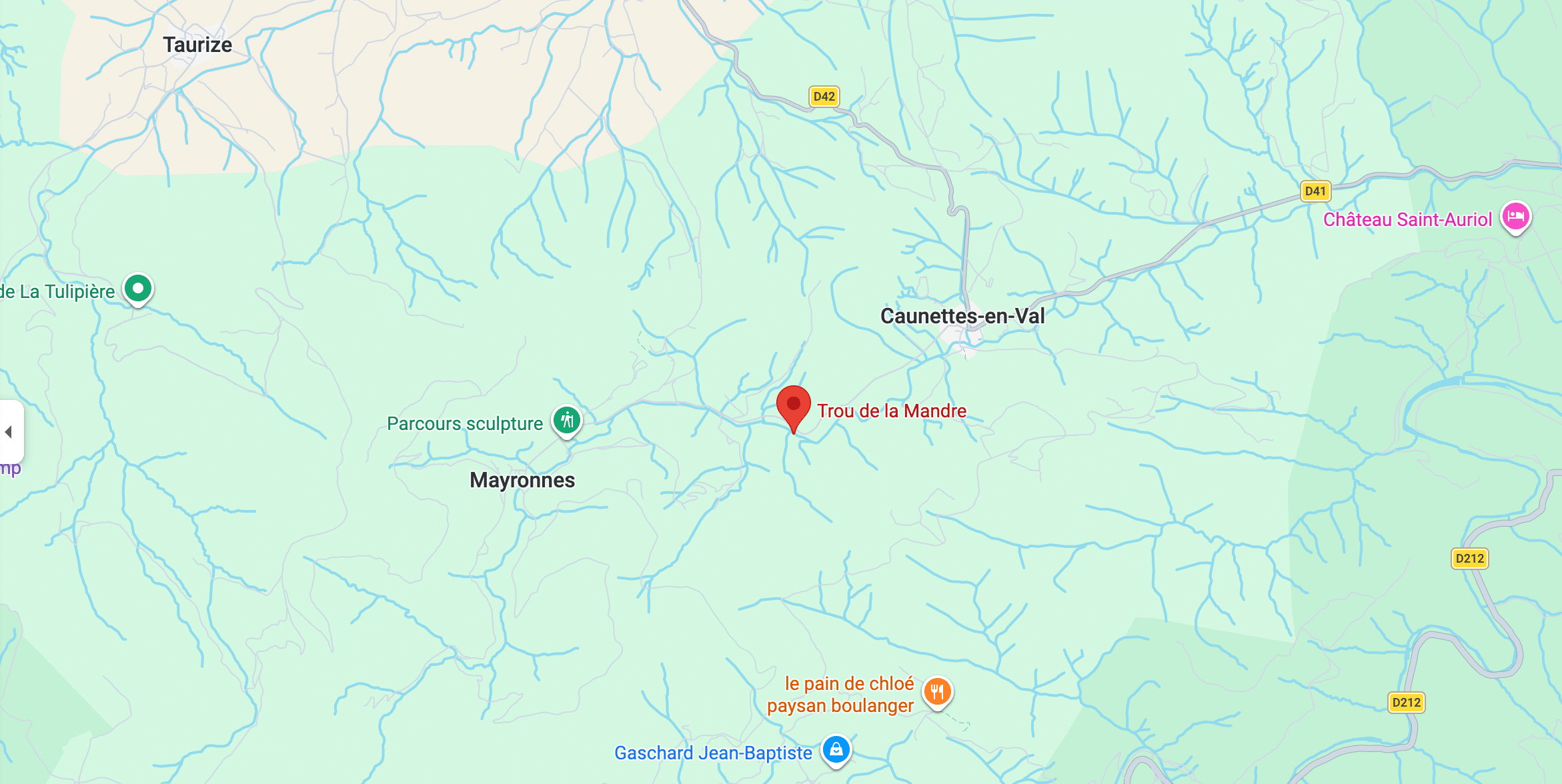 Cascade du Trou de la Mandre dans l'Aude.