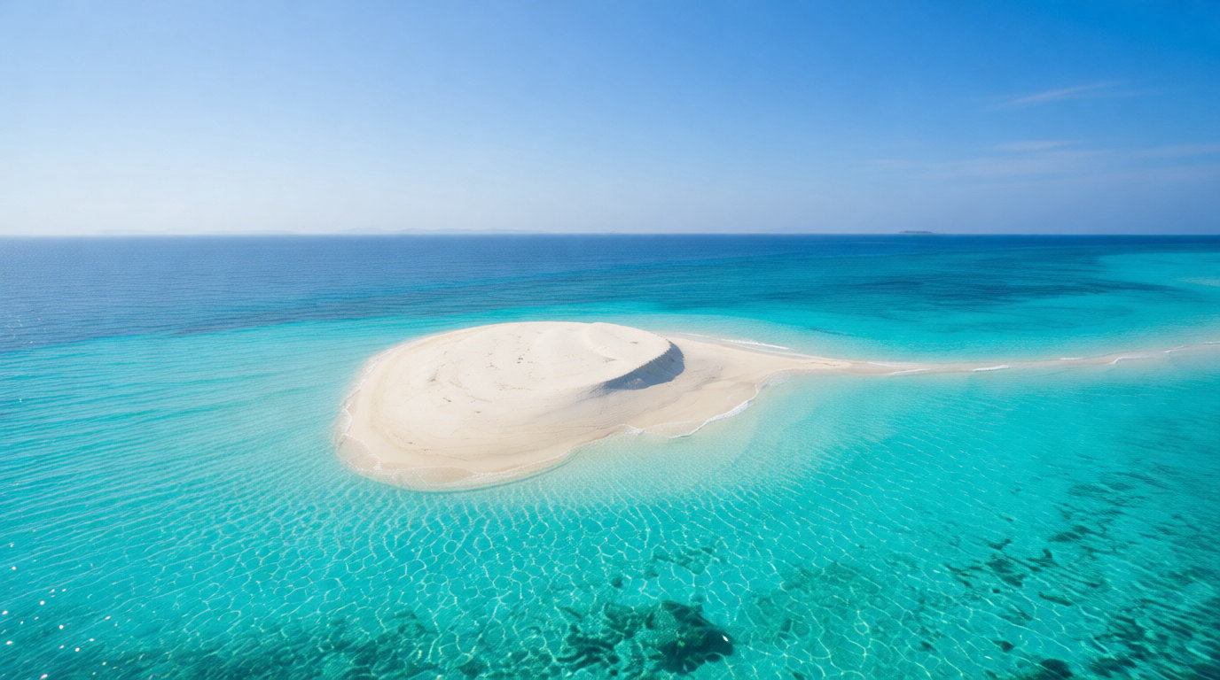 L’îlot de Sable Blanc pour le lagon turquoise
