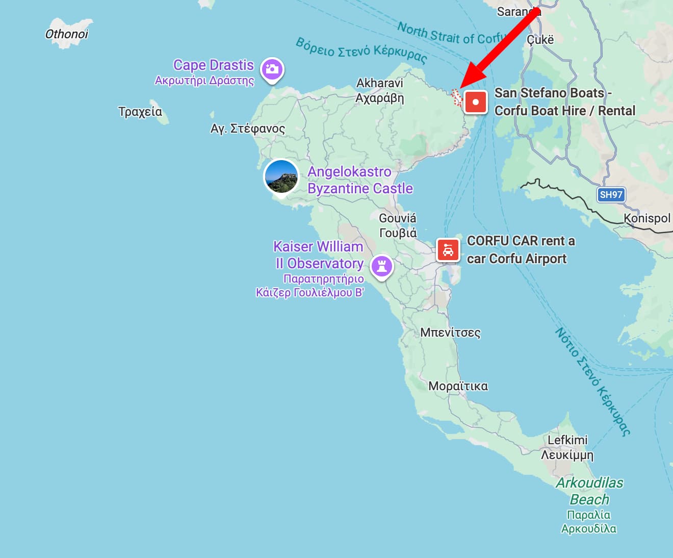 Kassiopi est un village qui se situe au nord de Corfou.