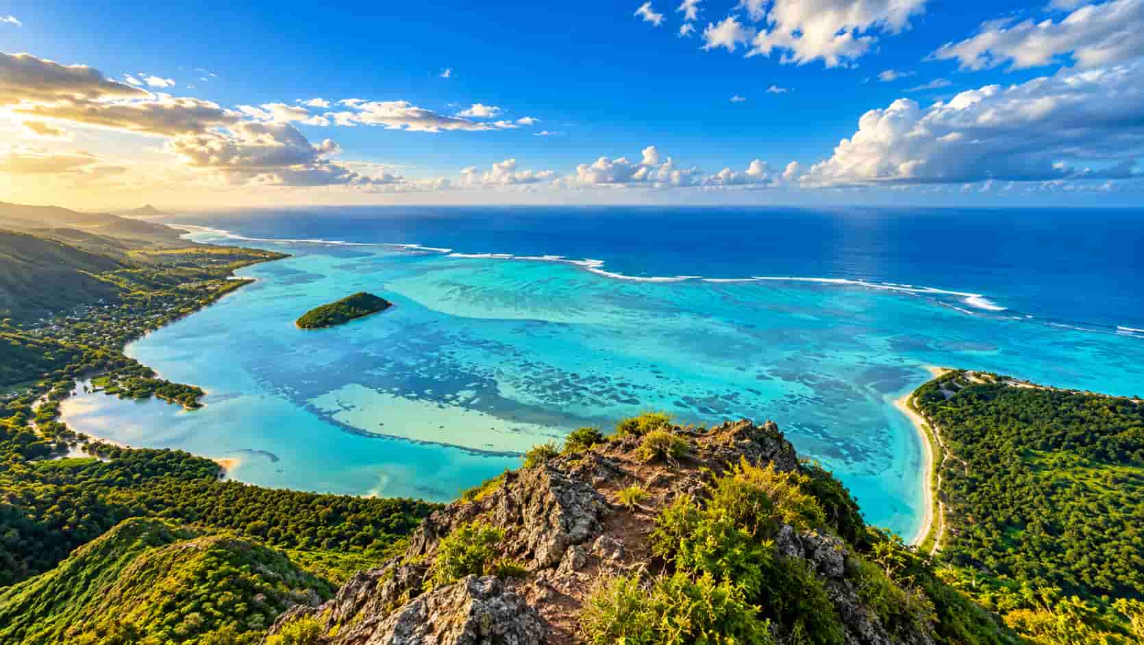 Une montagne à l'île Maurice.